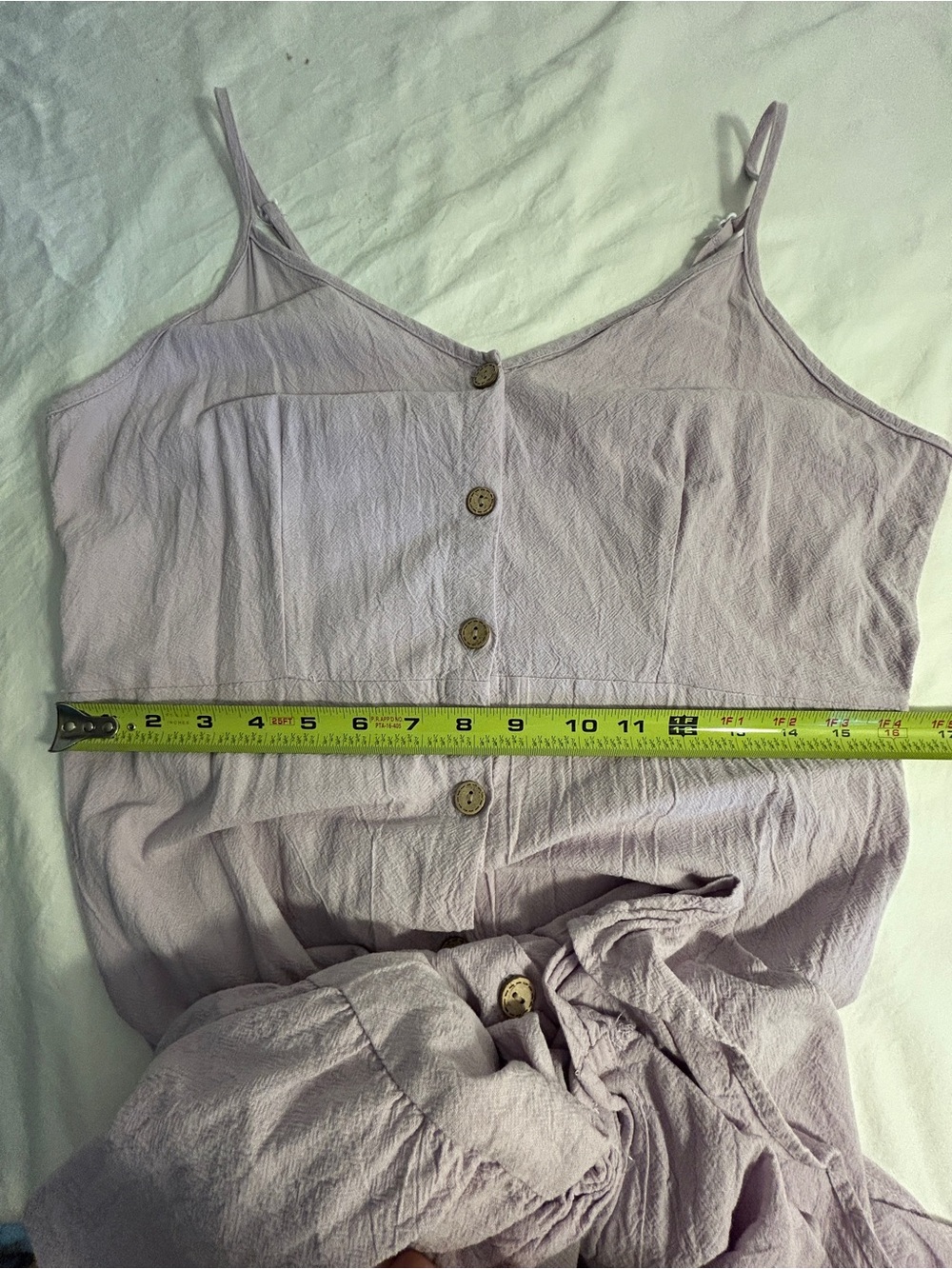 PatPat Dress  Lavender High-Low Button XL tag FITS M to L crepe cotton sundress - Picture 8 of 16